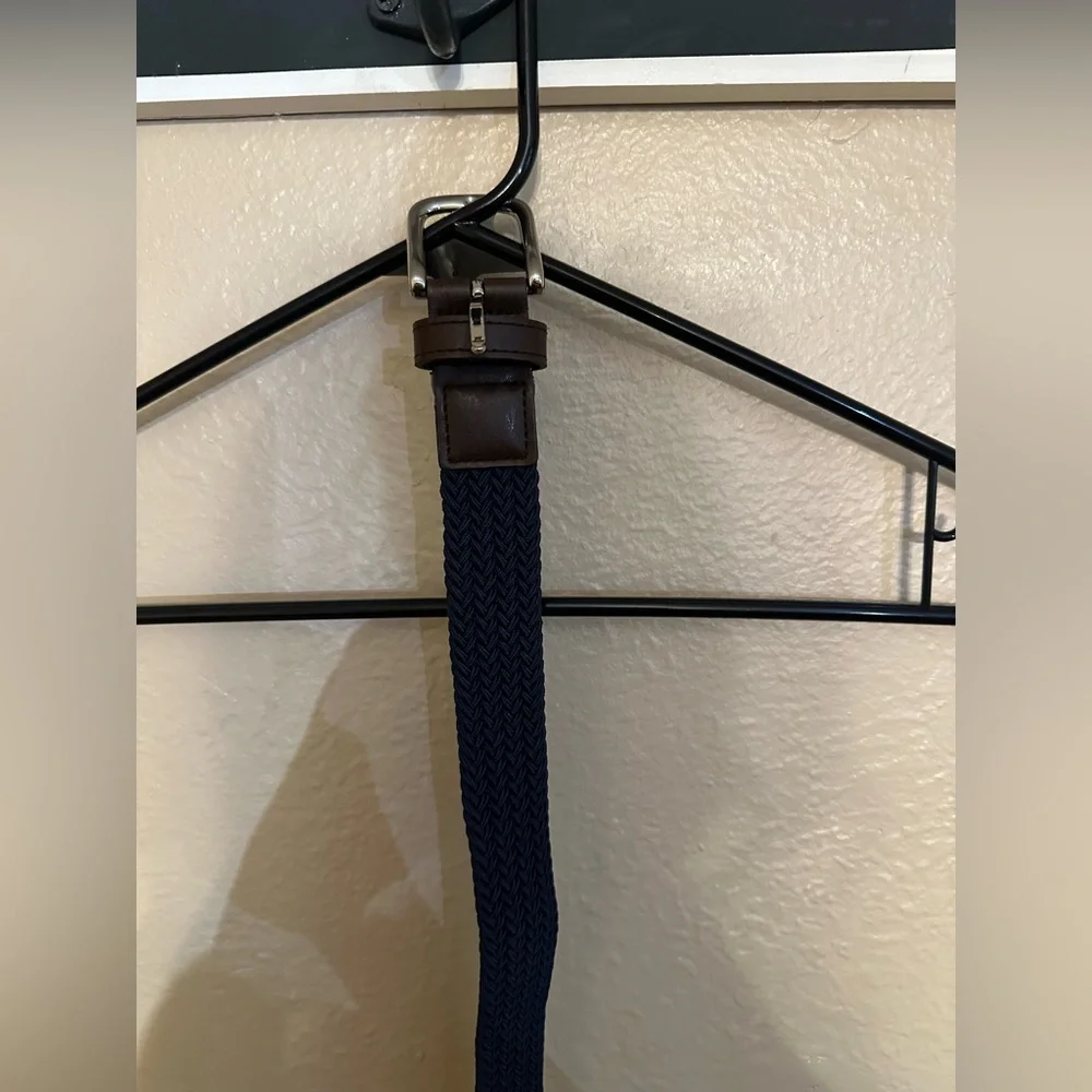 Boys Navy Woven Belt